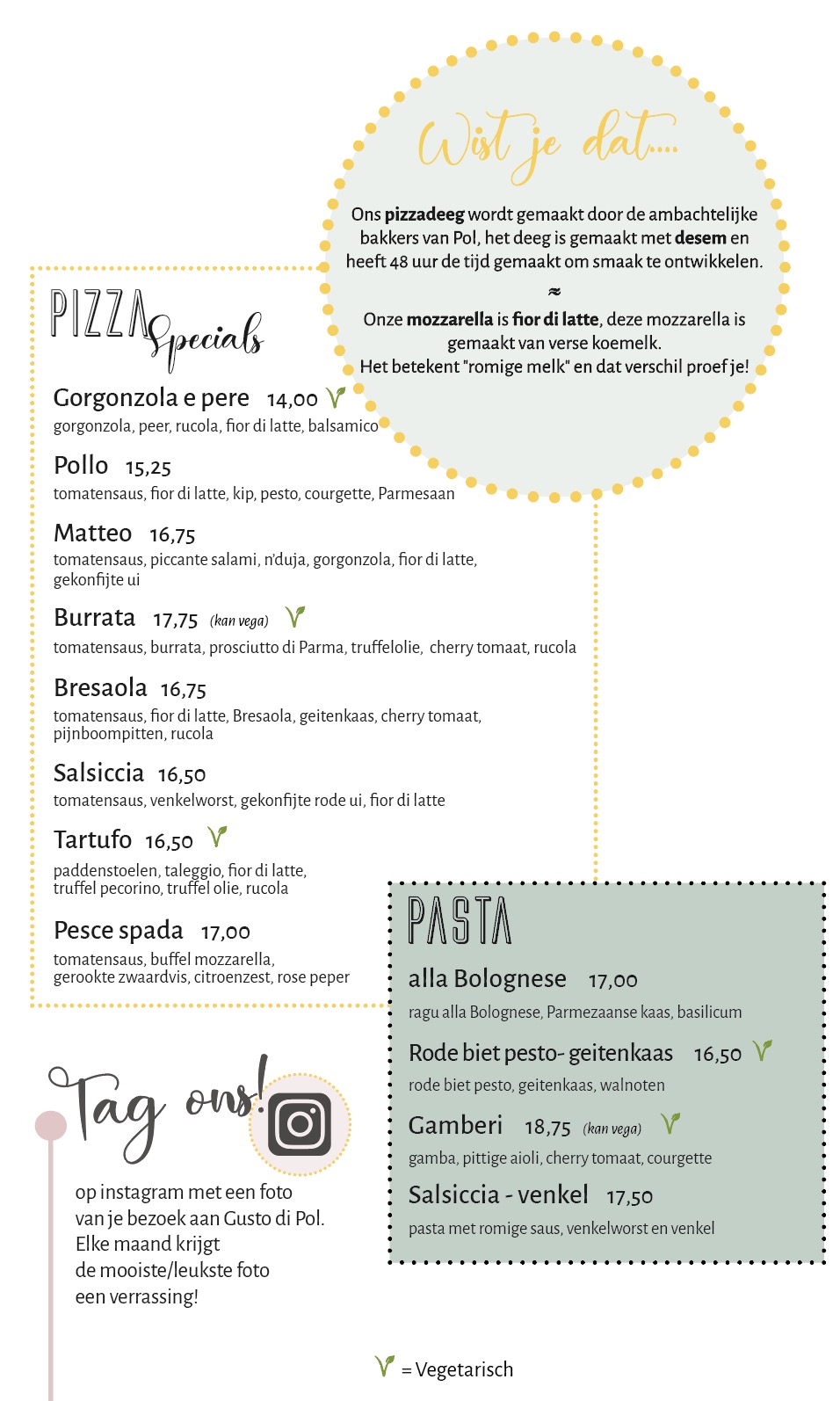 Drankenkaart Gusto di Pol Breda